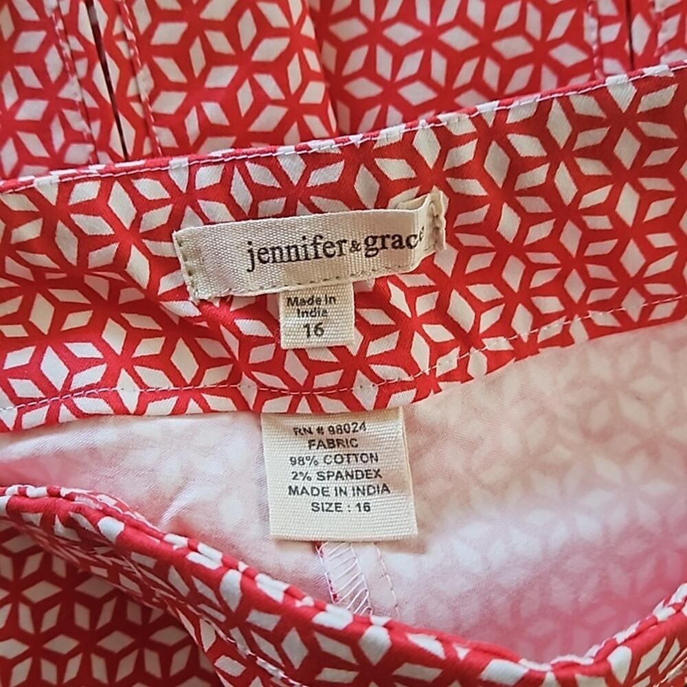 Jennifer & Grace Stretch Spandex Pull On Ankle Pants size 16 - Picture 7 of 11